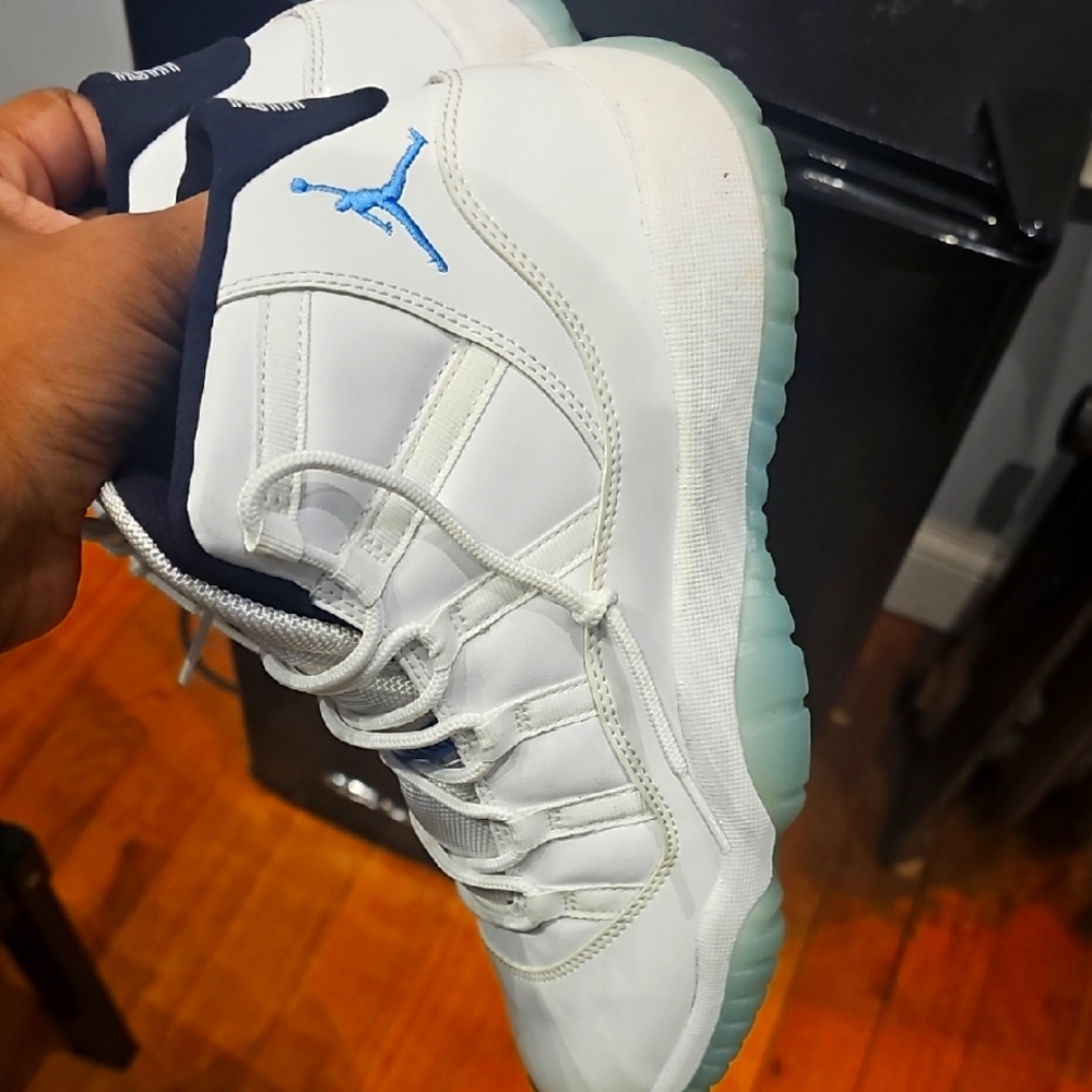 Air Jordan White and Blue Sneakers